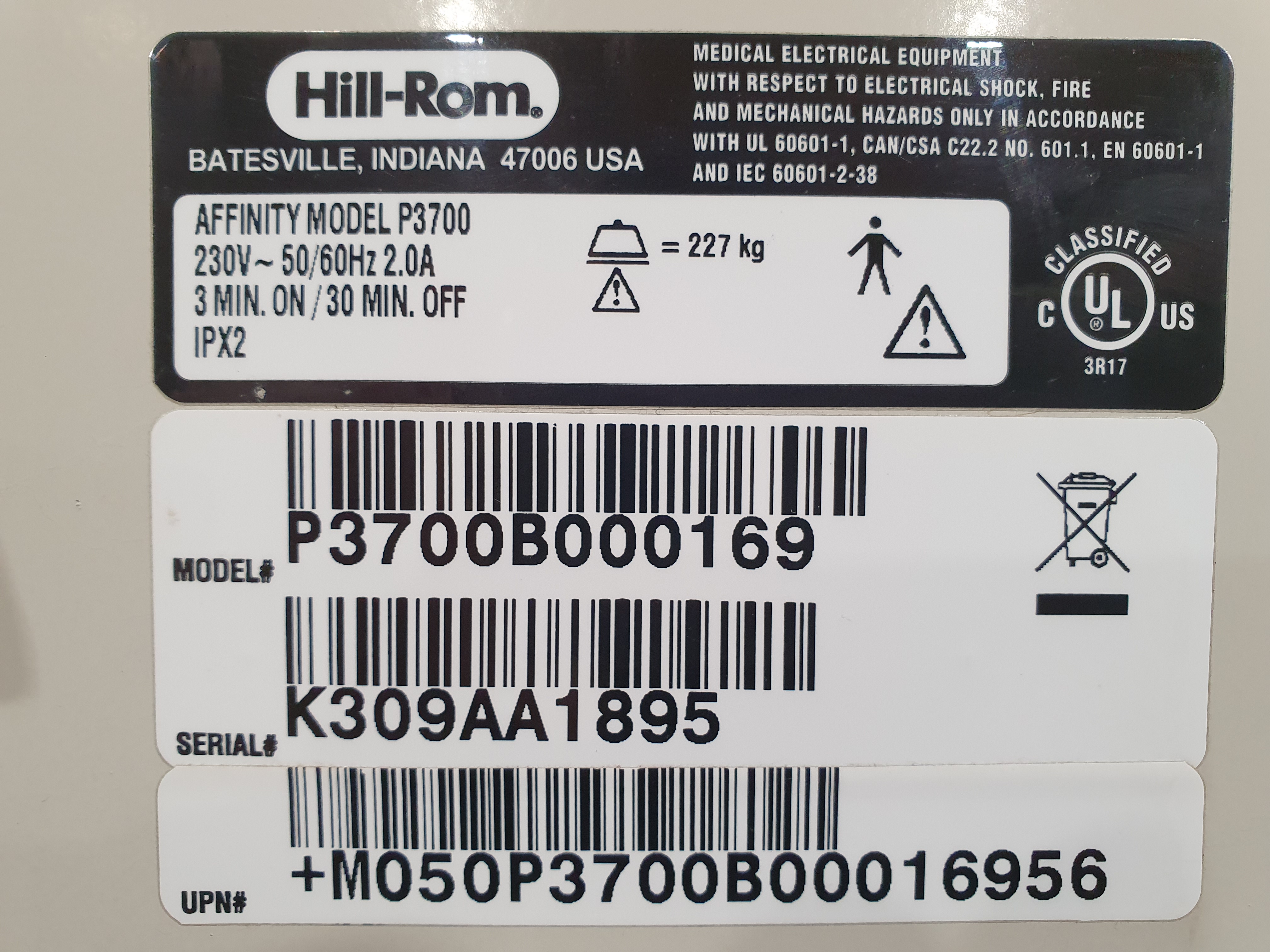 Birthing bed, gynaecological bed, Hill-Rom P3700 – Foto 24, Rideen