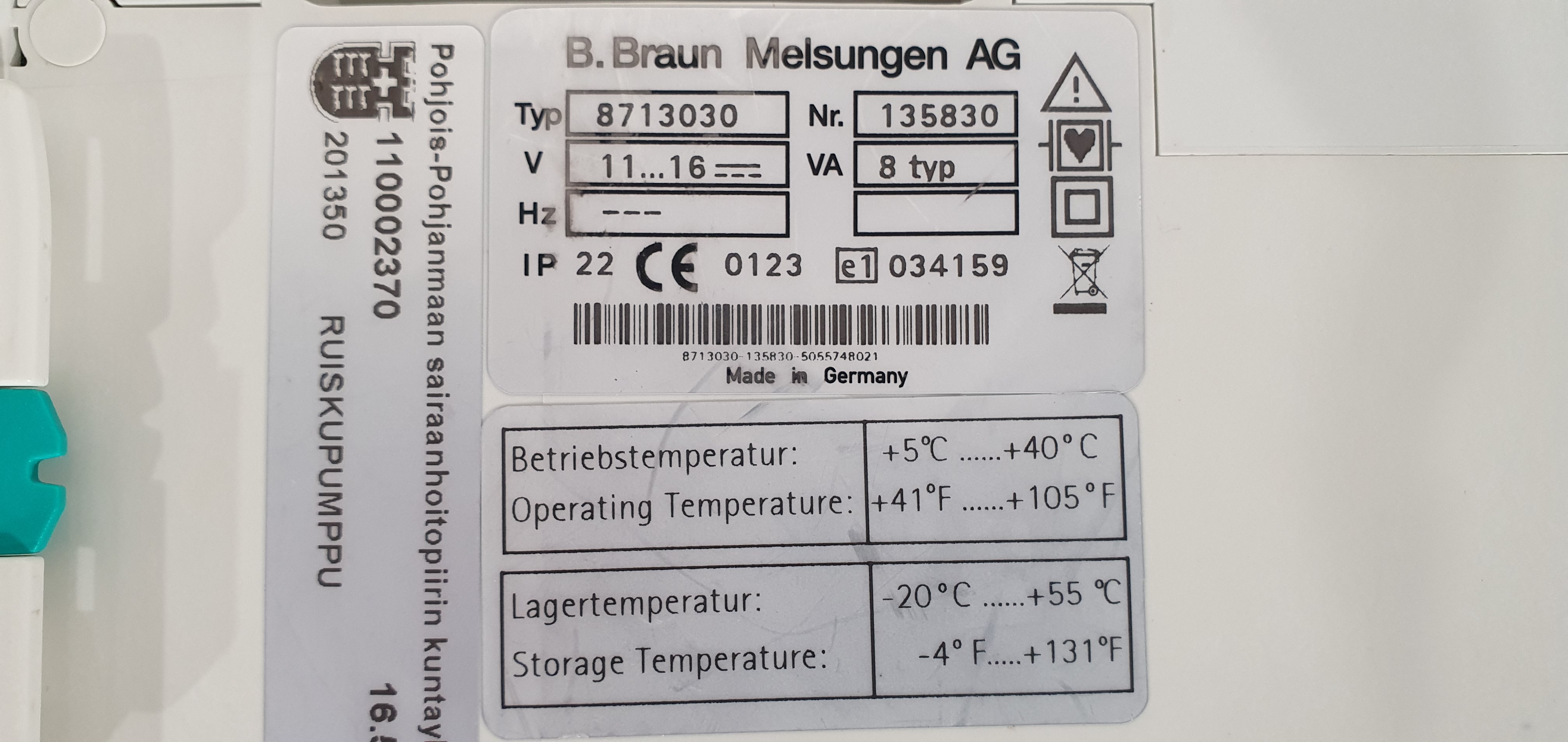 Syringe pump B Braun Perfusor Space – Foto 38, Rideen
