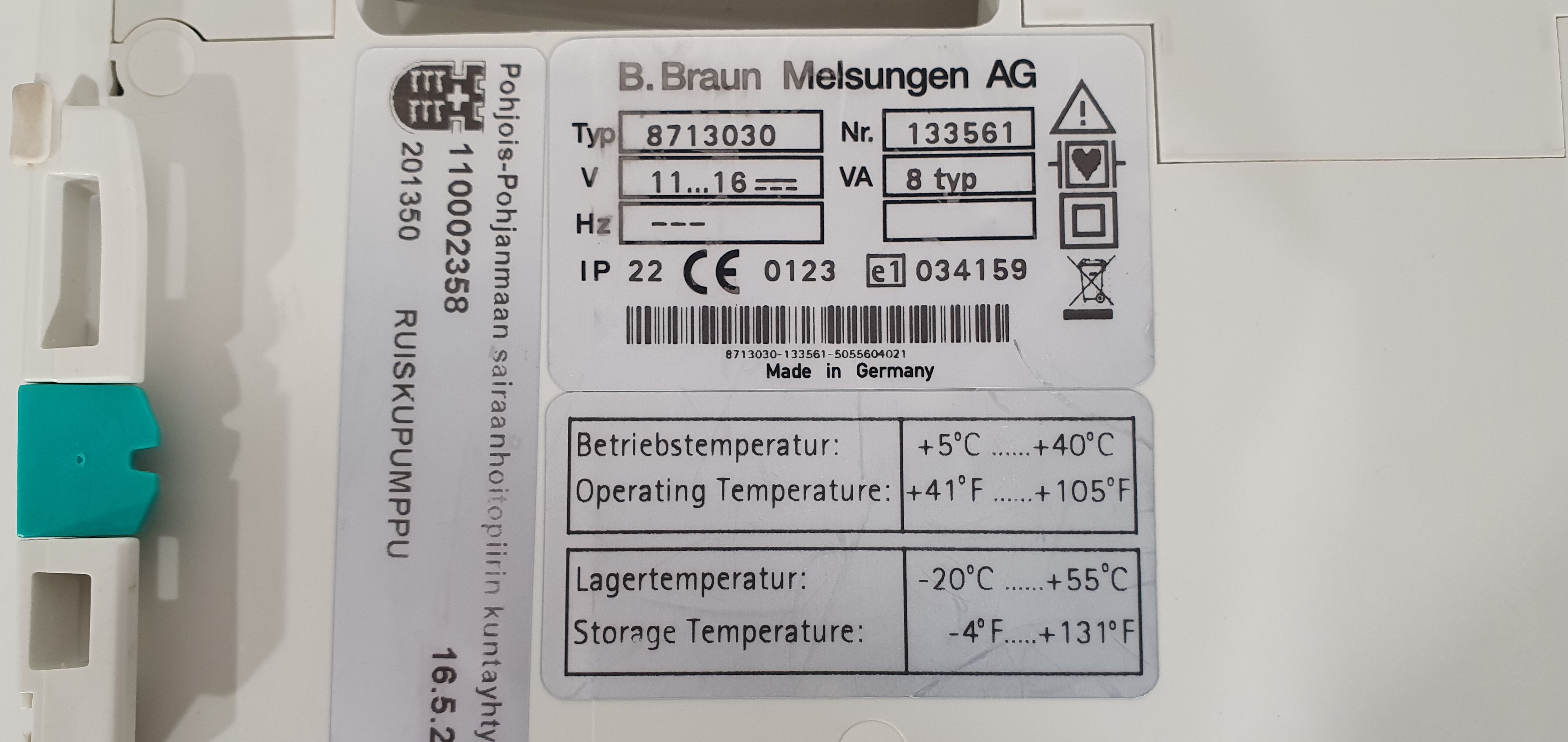 Syringe pump B Braun Perfusor Space – Foto 40, Rideen